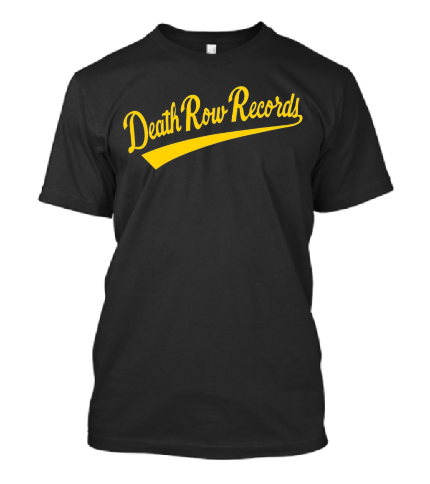Death Row Records Baseball Style Yellow Script T-Shirt