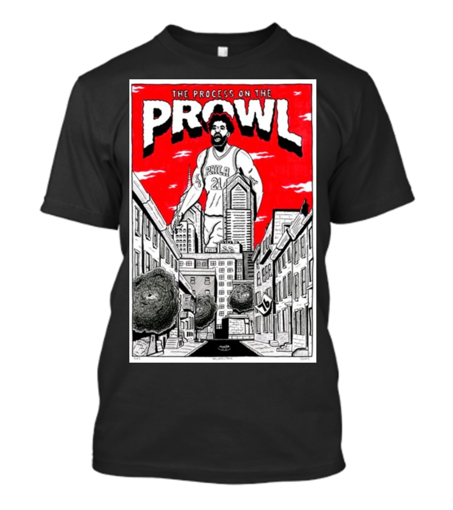 The Process On The Prowl Philadelphia 76ers Basketball Legend T-Shirt