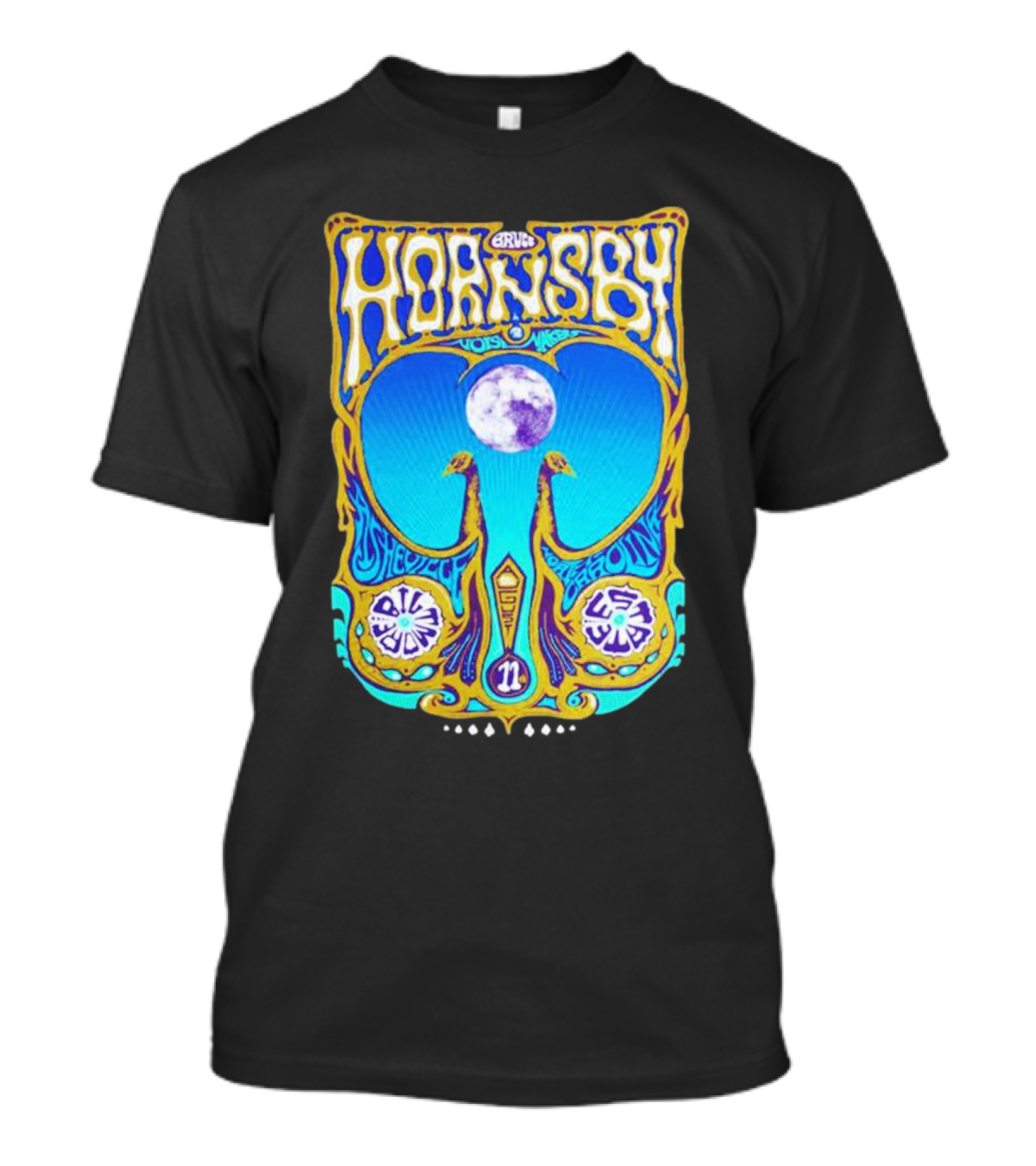 Bruce Hornsby Vintage Music Art With New York Psychedelic Blue Moon T-Shirt