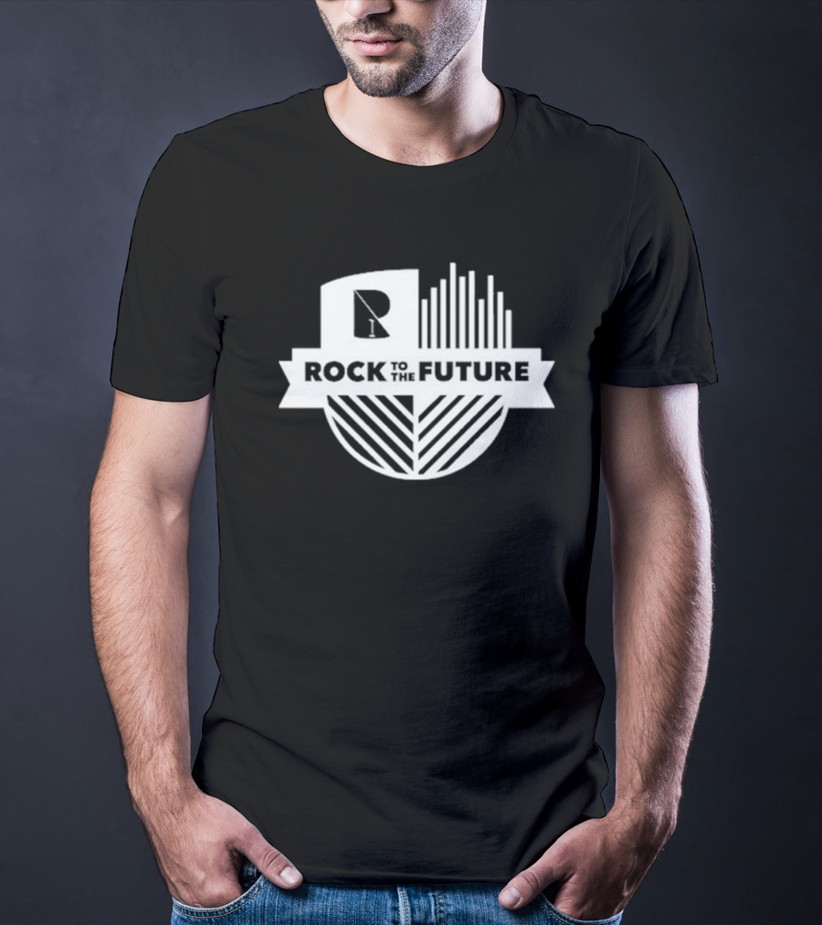 Rock To The Future R1 Logo With Sound Waves And Lines T-Shirt