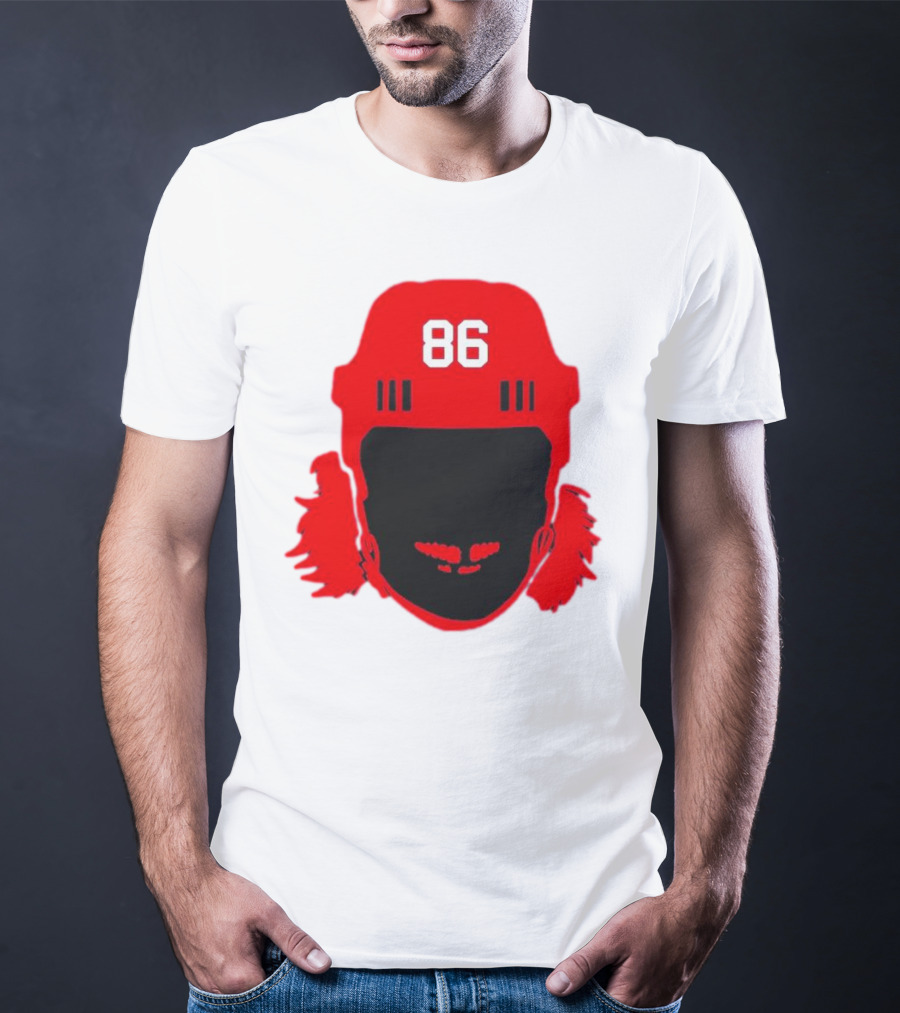 Spittin Chiclets Nj 86 Hockey Helmet T-Shirt