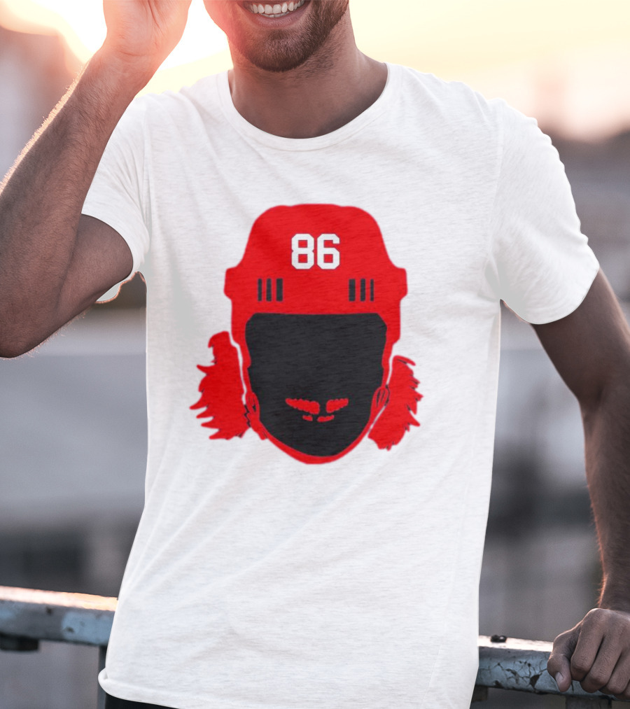 Spittin Chiclets Nj 86 Hockey Helmet T-Shirt