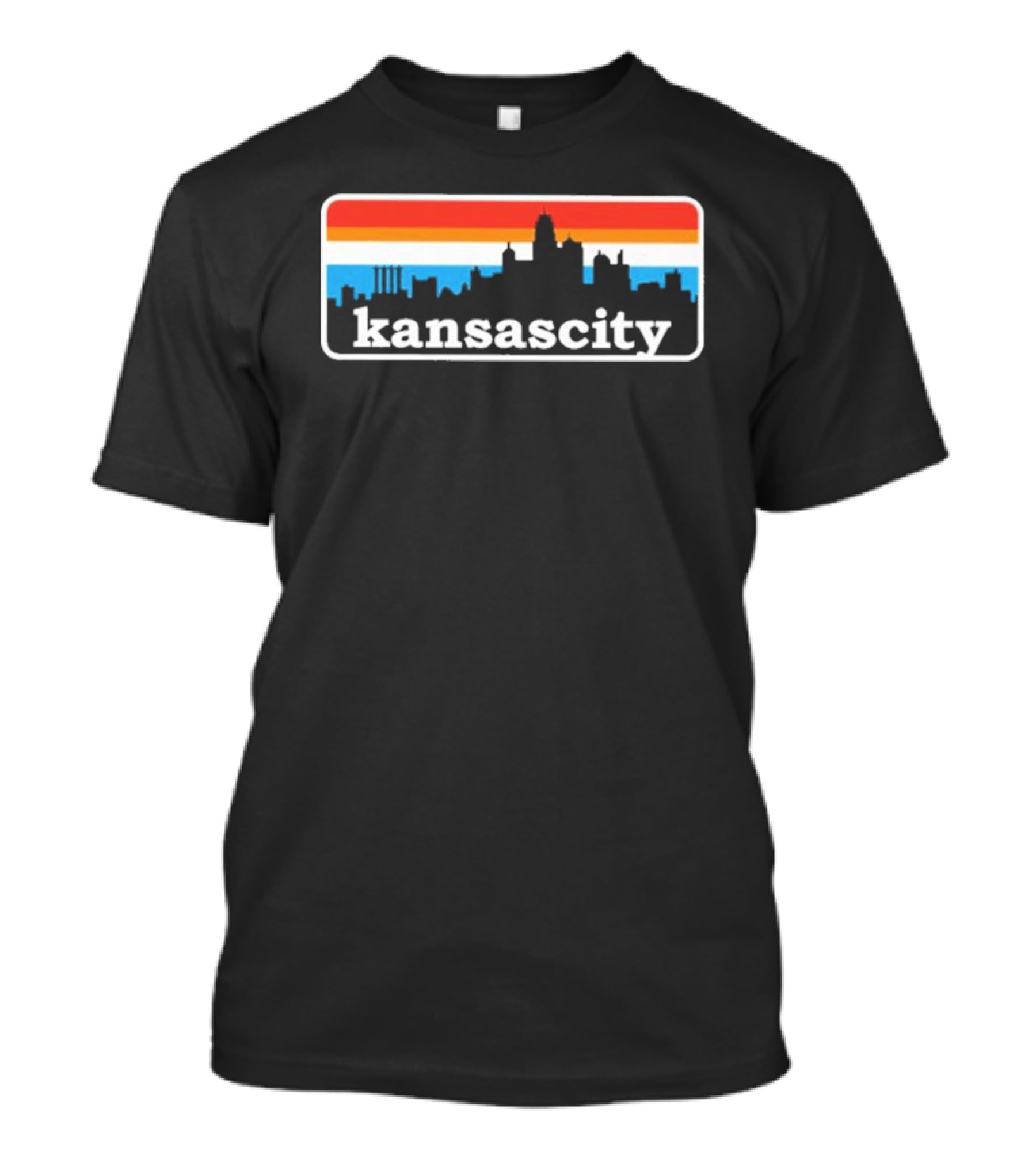 Kansas City Skyline Retro Colors T-Shirt