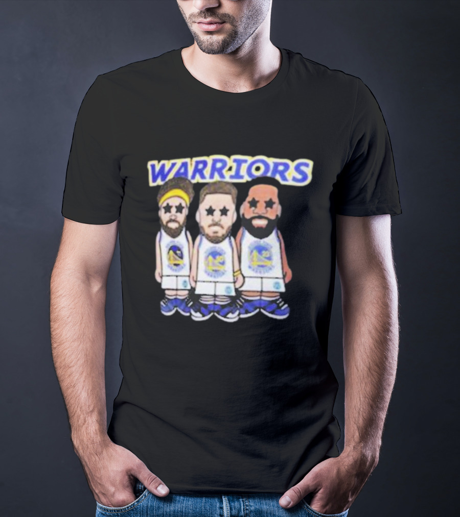 Warriors Steph Curry Klay Thompson Draymond Cartoon T-Shirt