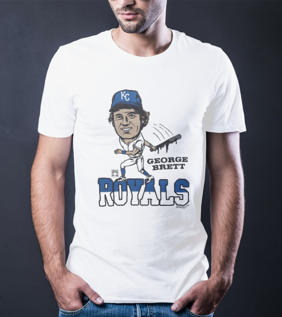 Royals George Brett KC Vintage Caricature T-Shirt