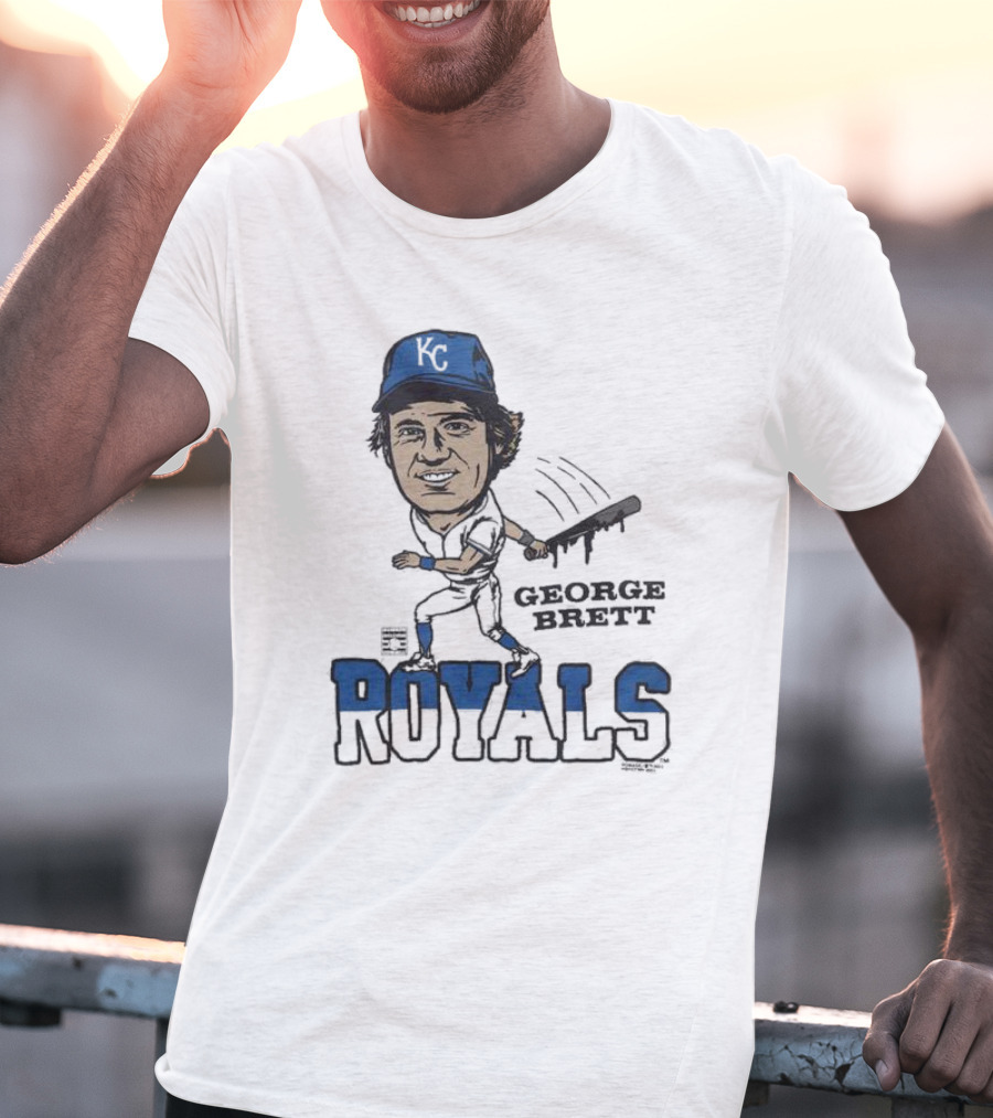 Royals George Brett KC Vintage Caricature T-Shirt