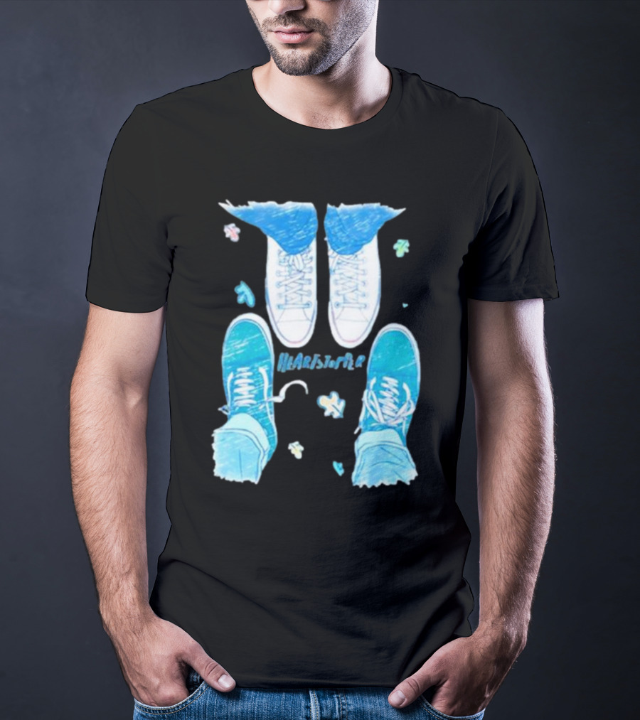 Heartstopper Nick And Charlie Shoes Pastel Sketch T-Shirt