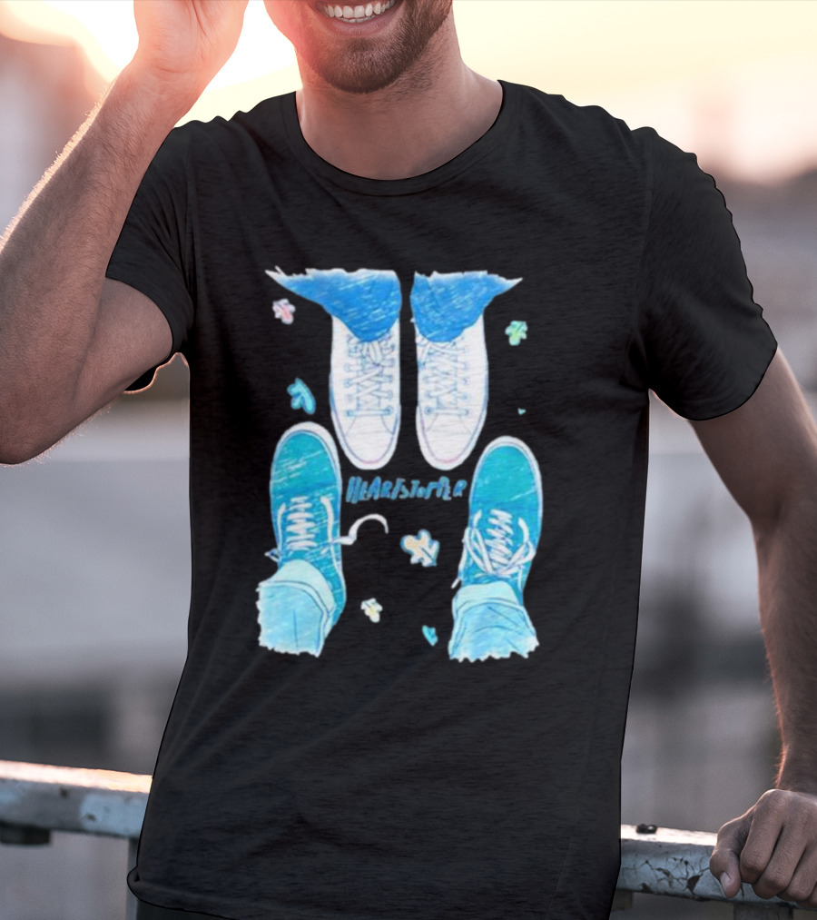 Heartstopper Nick And Charlie Shoes Pastel Sketch T-Shirt