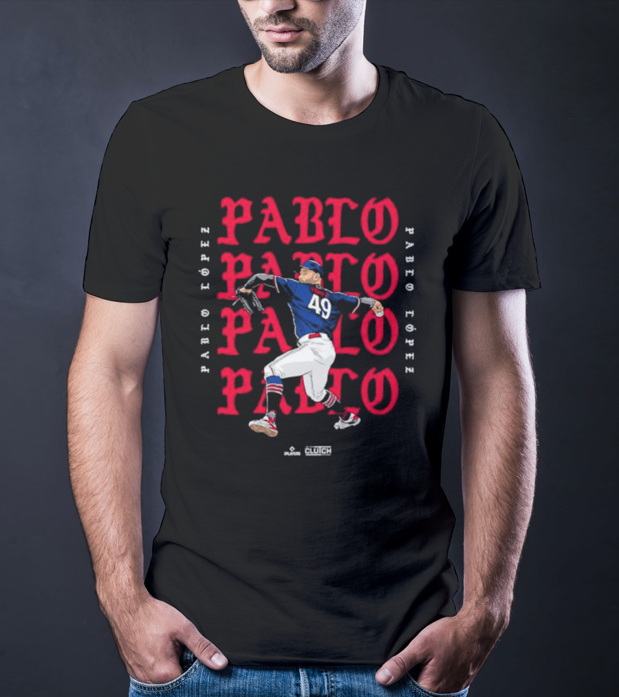 Pablo López Pitching MLBPA 49 Clutch Players T-Shirt
