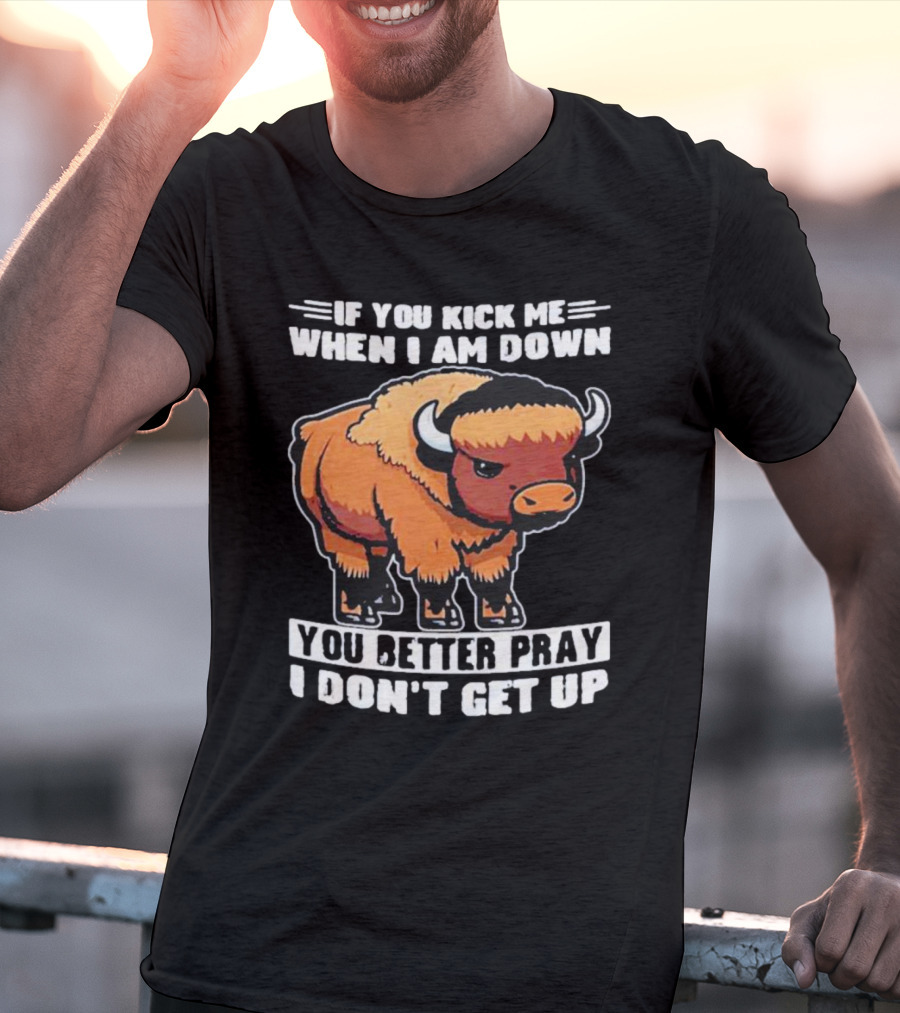 Buffalo If You Kick Me When I Am Down You Better Pray I Don’t Get Up T-Shirt