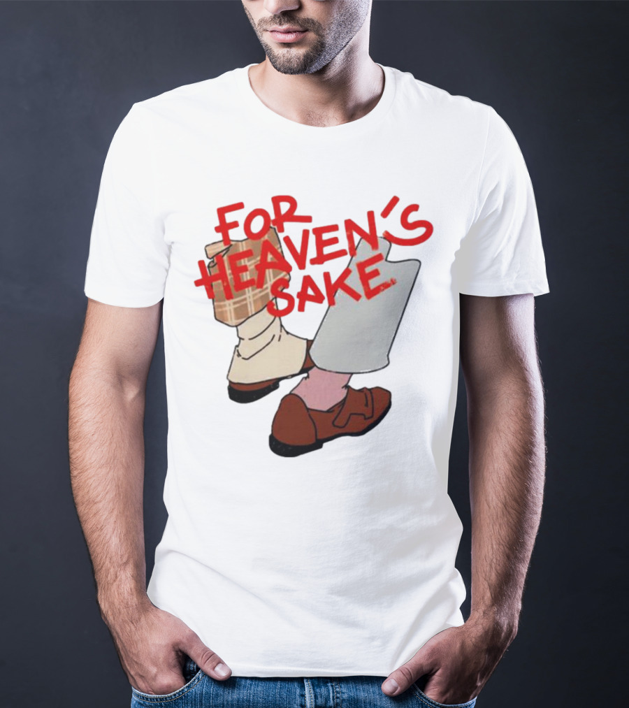 For Heaven's Sake Good Omens Walking Shoes T-Shirt