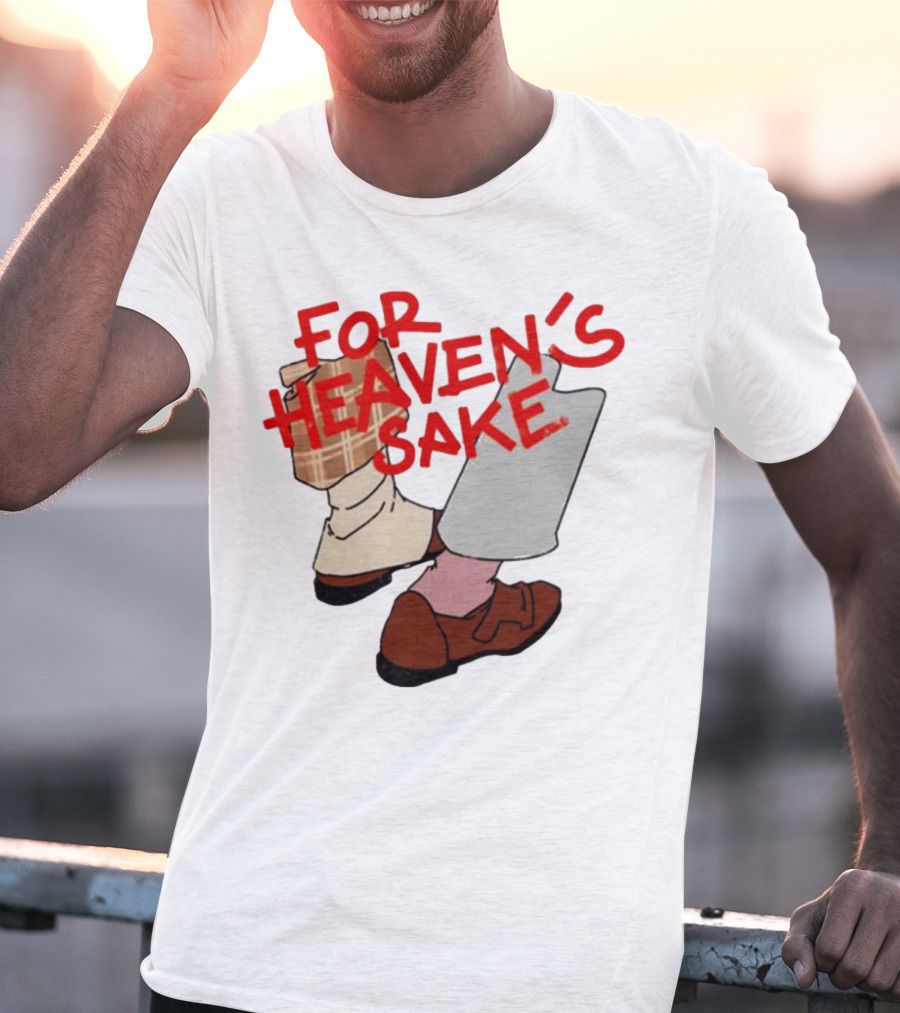 For Heaven's Sake Good Omens Walking Shoes T-Shirt