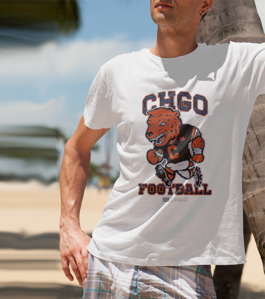 CHGO Football Bear Mascot Chicago Football T-Shirt