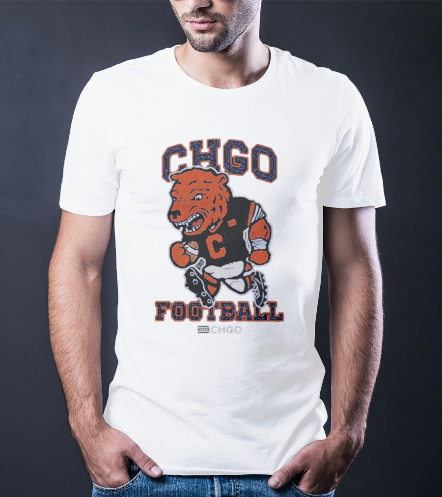 CHGO Football Bear Mascot Chicago Football T-Shirt