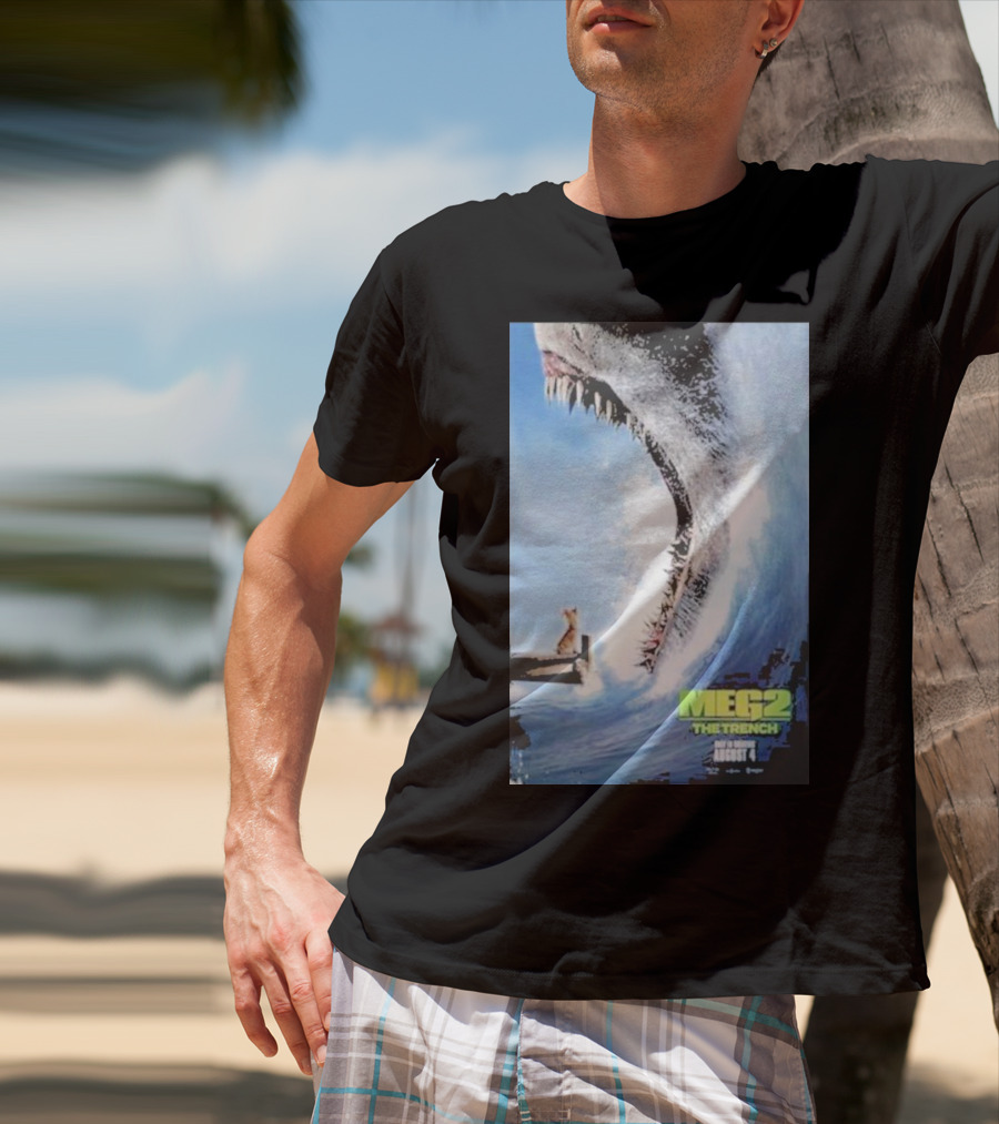 MEG 2 The Trench Shark Image Theater Release August 4 T-Shirt