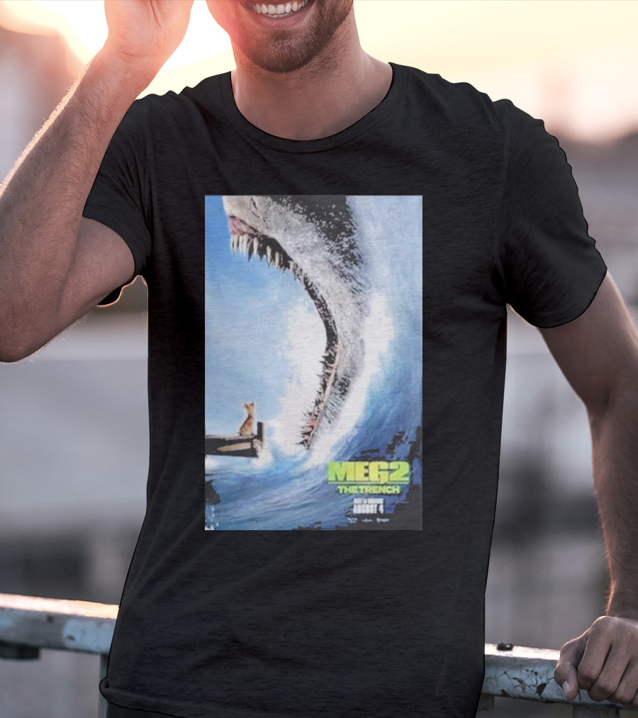 MEG 2 The Trench Shark Image Theater Release August 4 T-Shirt