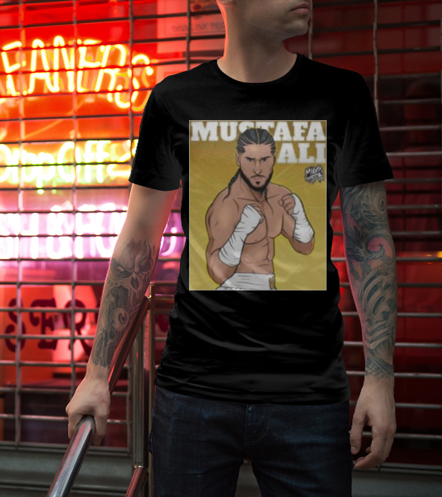 Mustafa Ali Boxer Migs Media T-Shirt