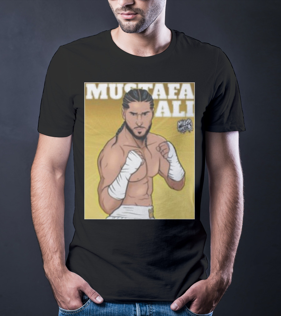 Mustafa Ali Boxer Migs Media T-Shirt