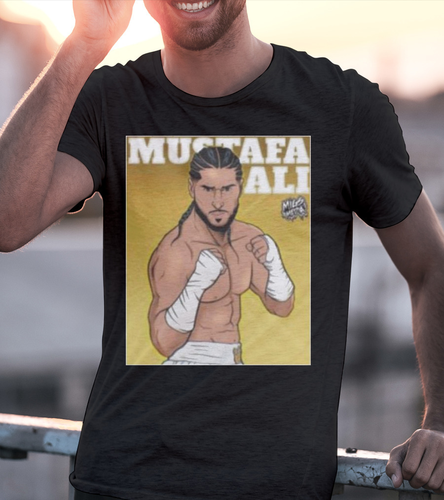 Mustafa Ali Boxer Migs Media T-Shirt