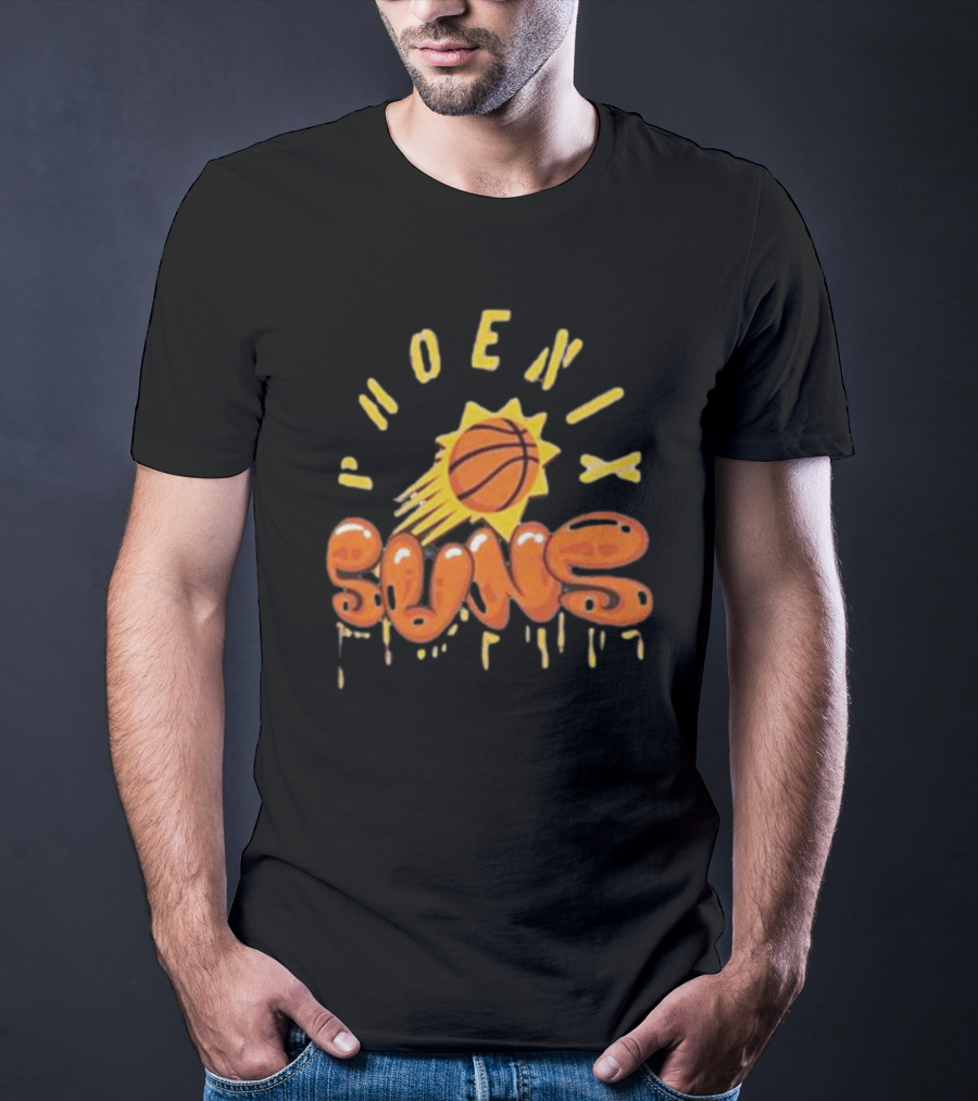 Phoenix Suns Stadium Street Art Dark Crystal Washed Suns Logo Basketball Blast T-Shirt