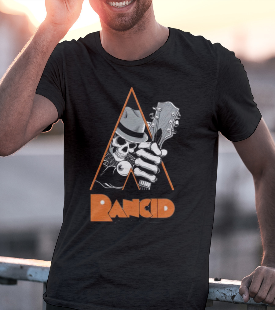 Pvnx Rancid Skull Guitar Fedora T-Shirt