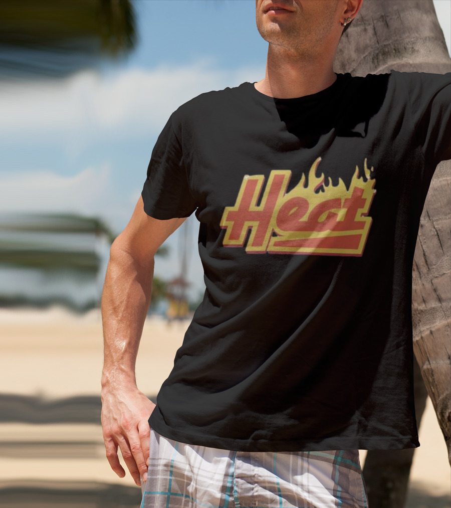 Court Culture Heat Flames Basketball Enthusiast T-Shirt