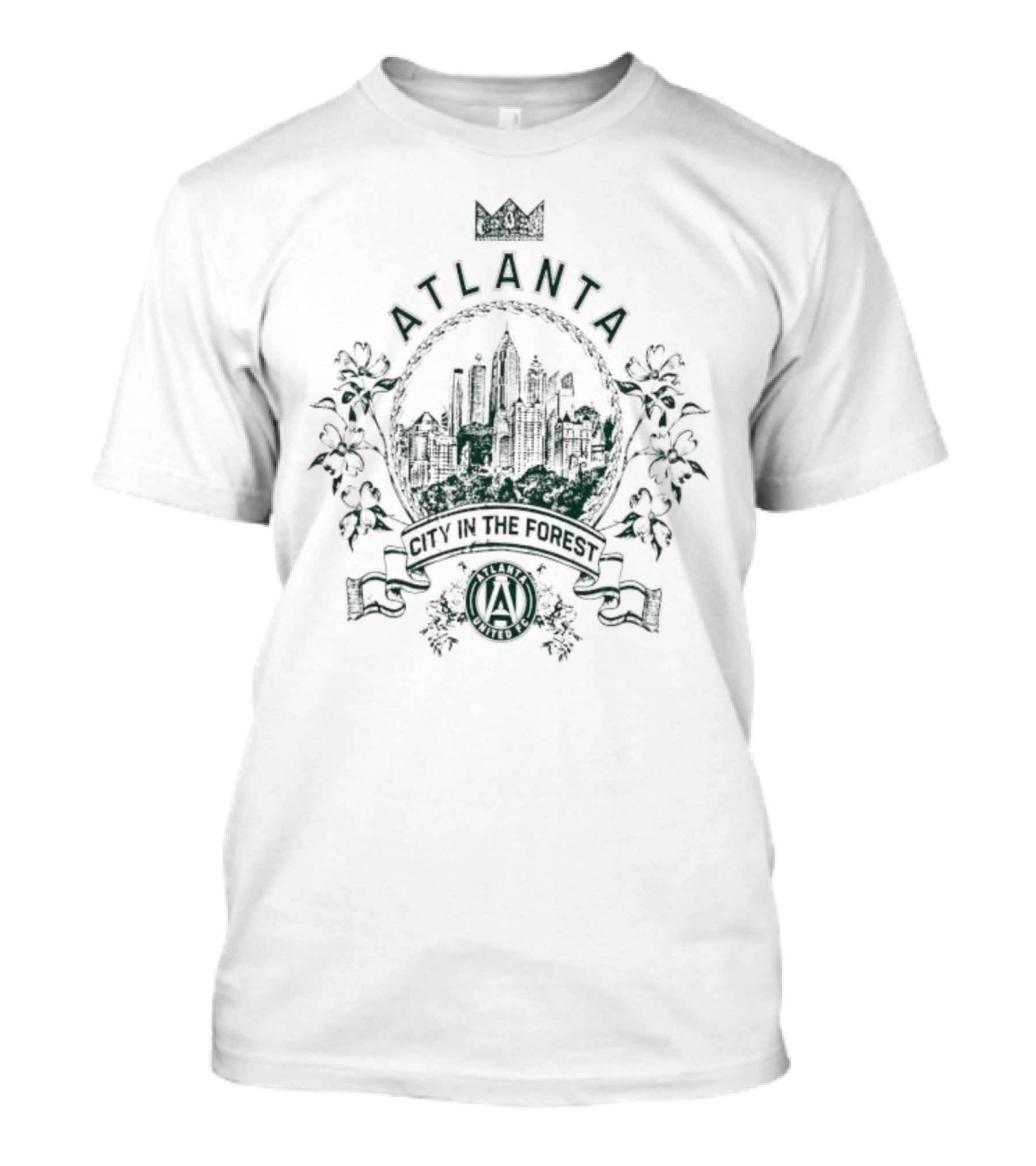Atlanta City In The Forest Men’s Atlanta United FC Mitchell And Ness White Canopy T-Shirt