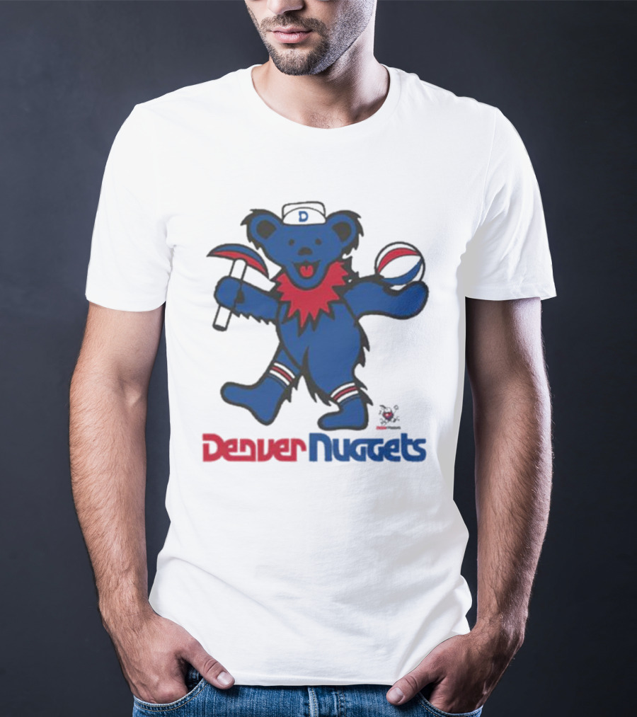 Denver Nuggets Grateful Dead Dancing Bear Basketball Axe T-Shirt