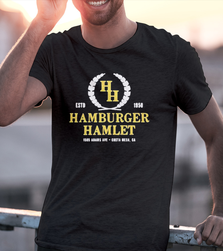 Hamburger Hamlet Estd 1950 HH 1505 Adams Ave Costa Mesa CA T-Shirt