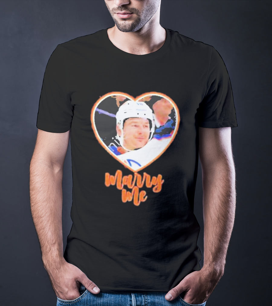 Zach Hyman Heart Shape Marry Me T-Shirt