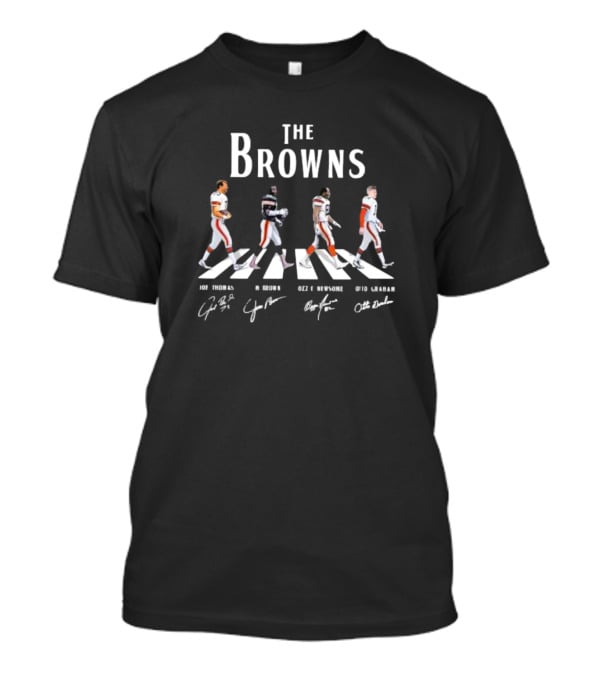 The Browns Joe Thomas A Brown Ozzie Newsome Otto Graham Abbey Road T-Shirt
