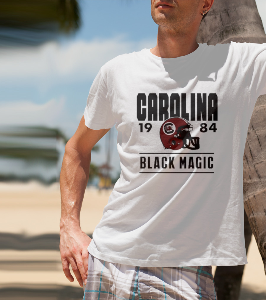 Carolina 1984 Black Magic Football Helmet T-Shirt