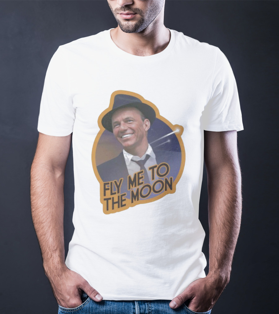Frank Sinatra Fly Me To The Moon Vintage Iconic Singer T-Shirt