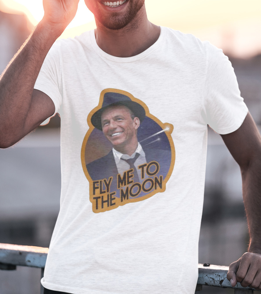 Frank Sinatra Fly Me To The Moon Vintage Iconic Singer T-Shirt