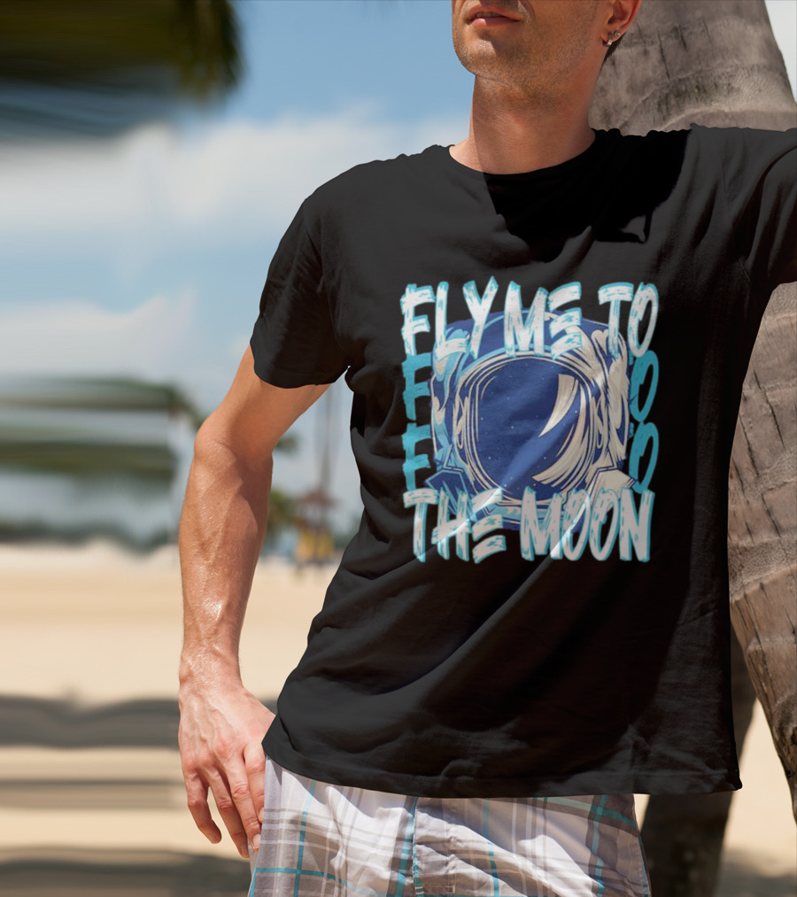 Fly Me To The Moon Astronaut Helmet Sky Stars T-Shirt