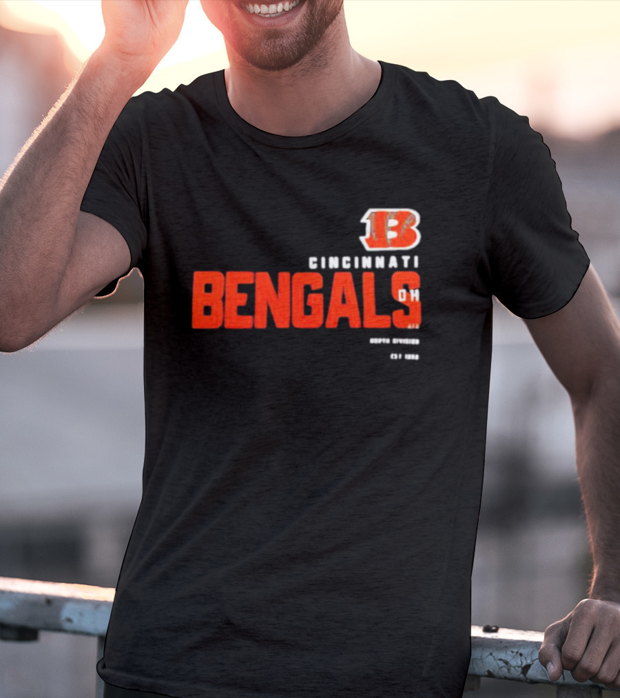 Cincinnati Bengals 13 Ohio Est 1968 Sports Team Tri-Blend T-Shirt