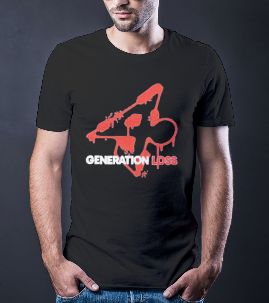 Generation Loss Red Glitch Dripping T-Shirt