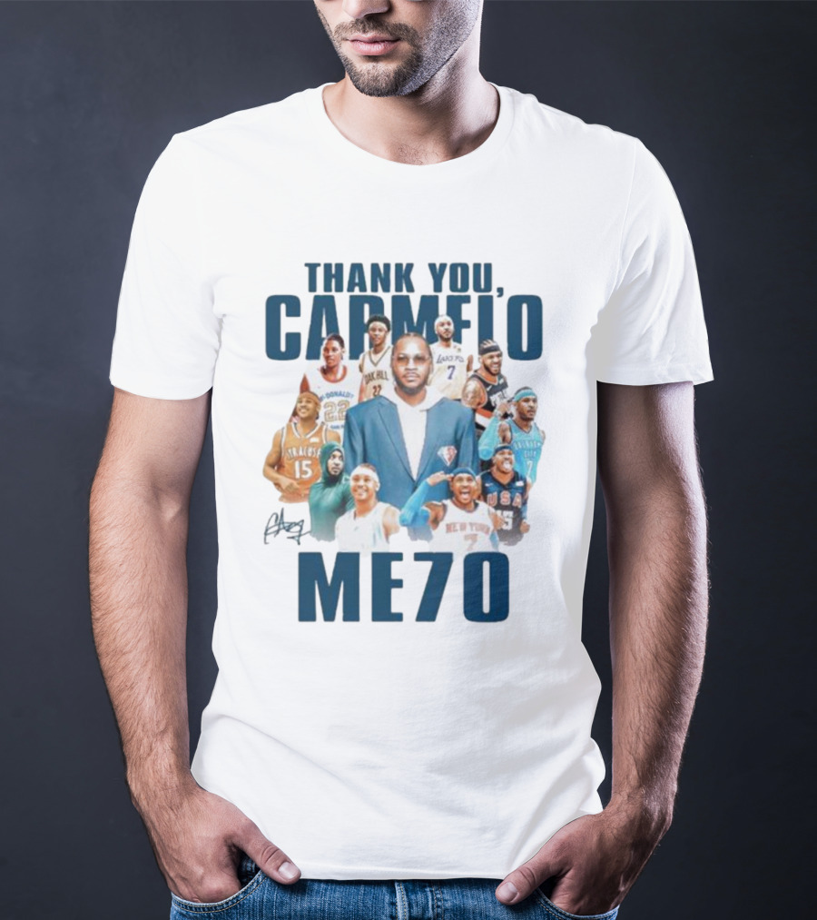 Thank You Carmelo Me70 Signature Basketball Journey T-Shirt