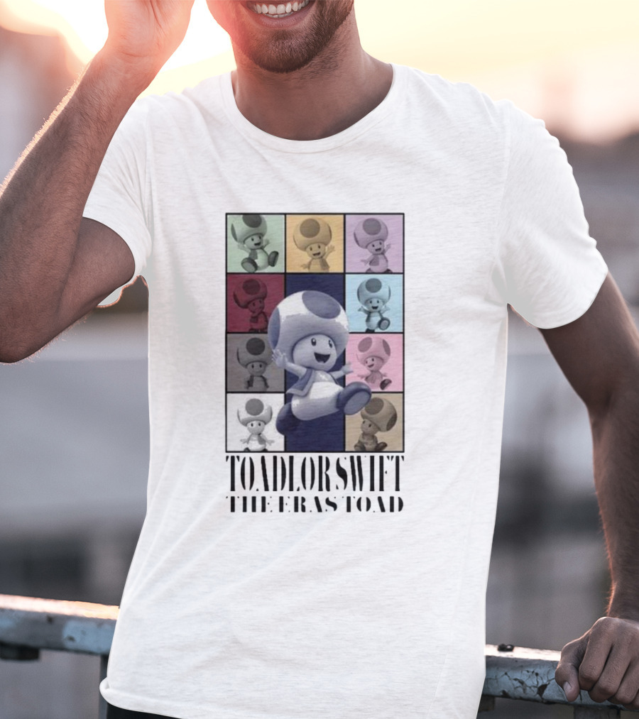 Toadlor Swift The Eras Toad Multicolor Pop Art Toad T-Shirt