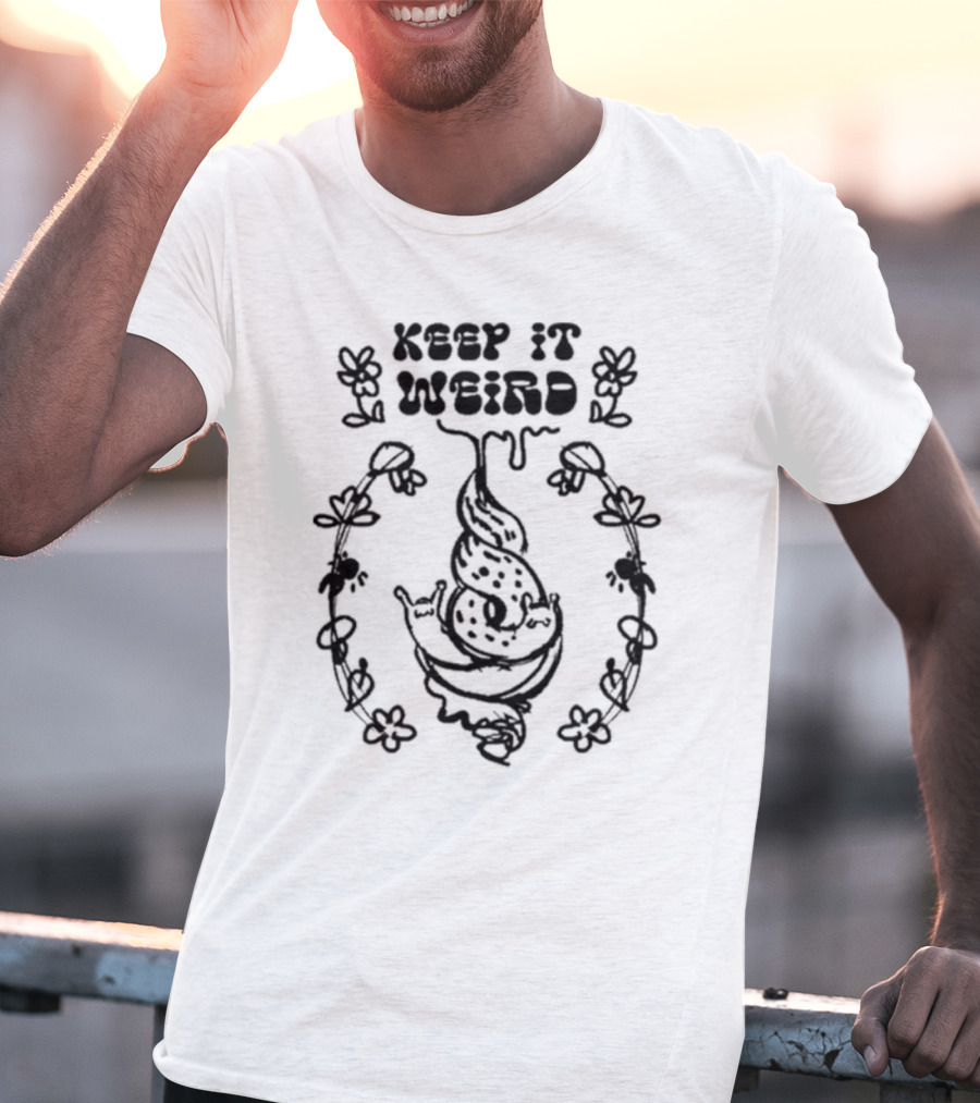 Keep It Weird Quailtea Playful Floral Swirl T-Shirt