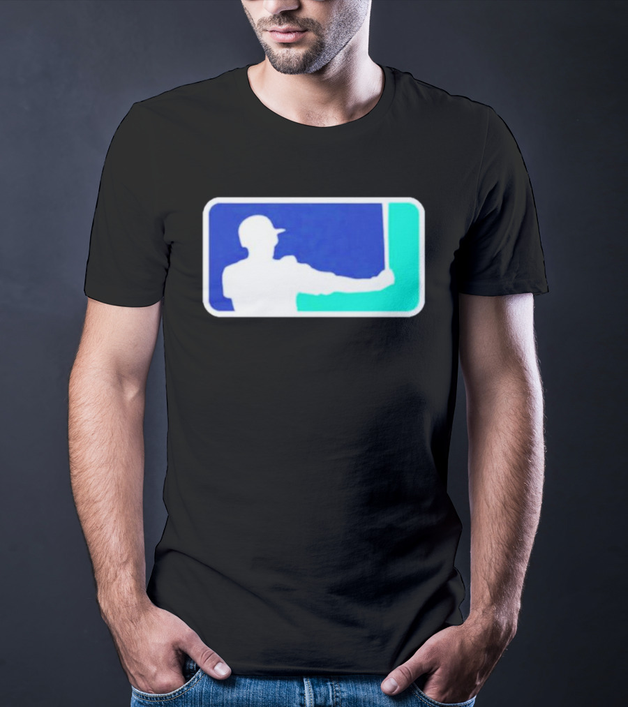 Baseball Ichiro Parody Logo Silhouette Player Swing T-Shirt