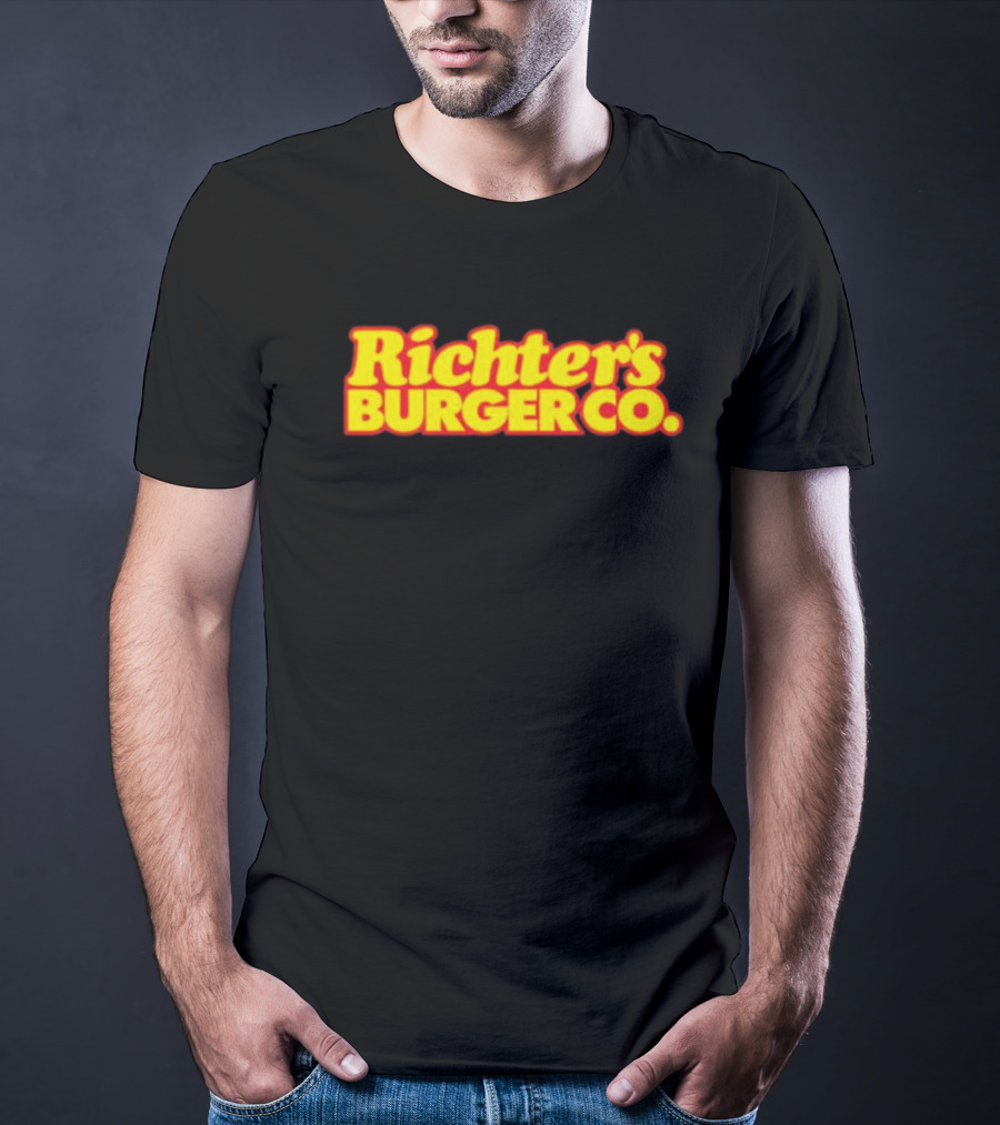 Richter’s Burger Co Classic Logo Yellow And Red T-Shirt