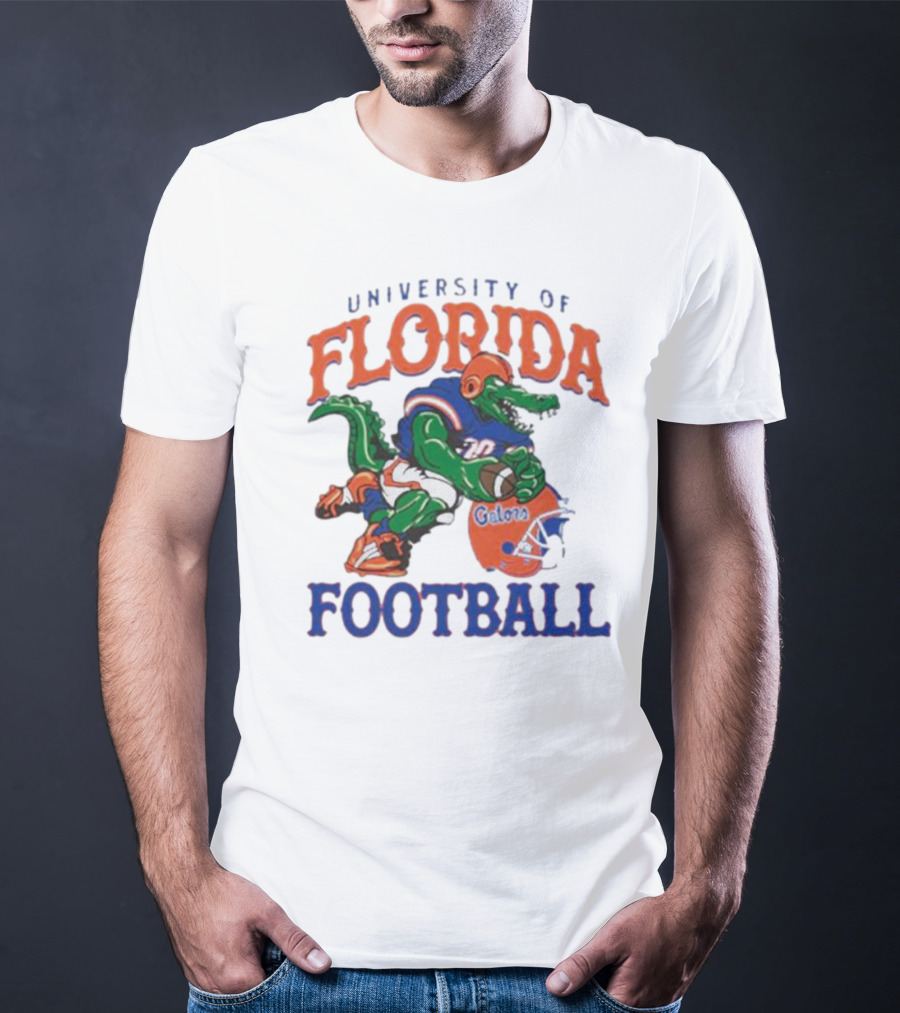 University Of Florida Gators Football Alligator Mascot And Helmet T-Shirt