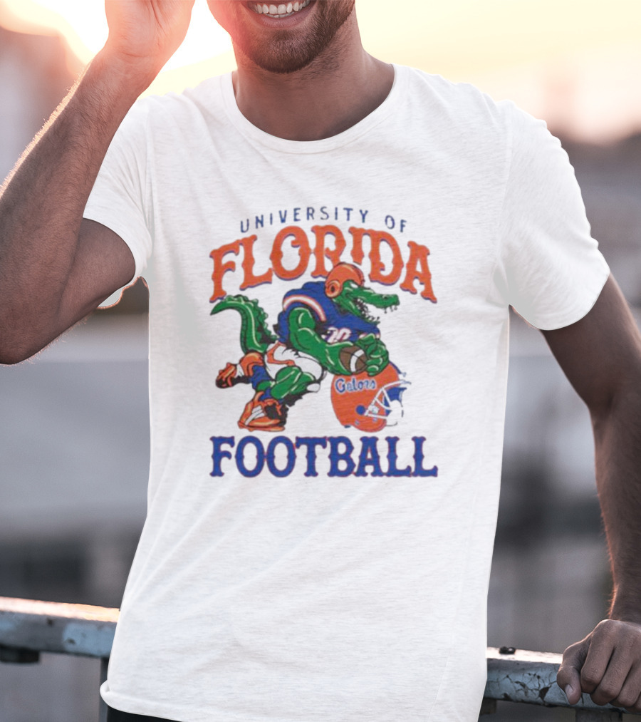 University Of Florida Gators Football Alligator Mascot And Helmet T-Shirt
