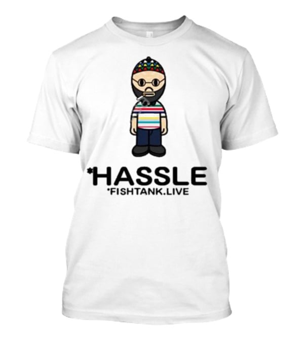 Hassle Fish Tank Live Figure With Colorful Hat And Striped T-Shirt