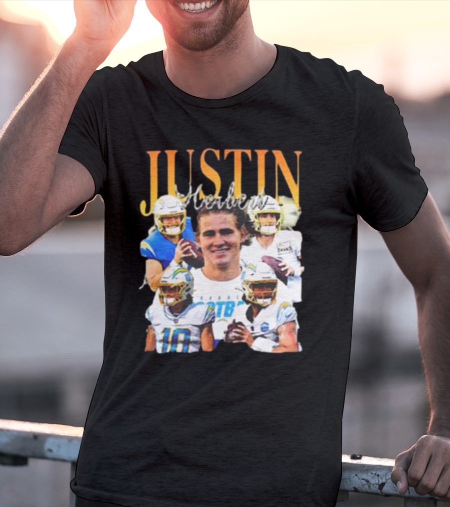 JUSTIN Herbert Chargers Quarterback Football Team Player T-Shirt