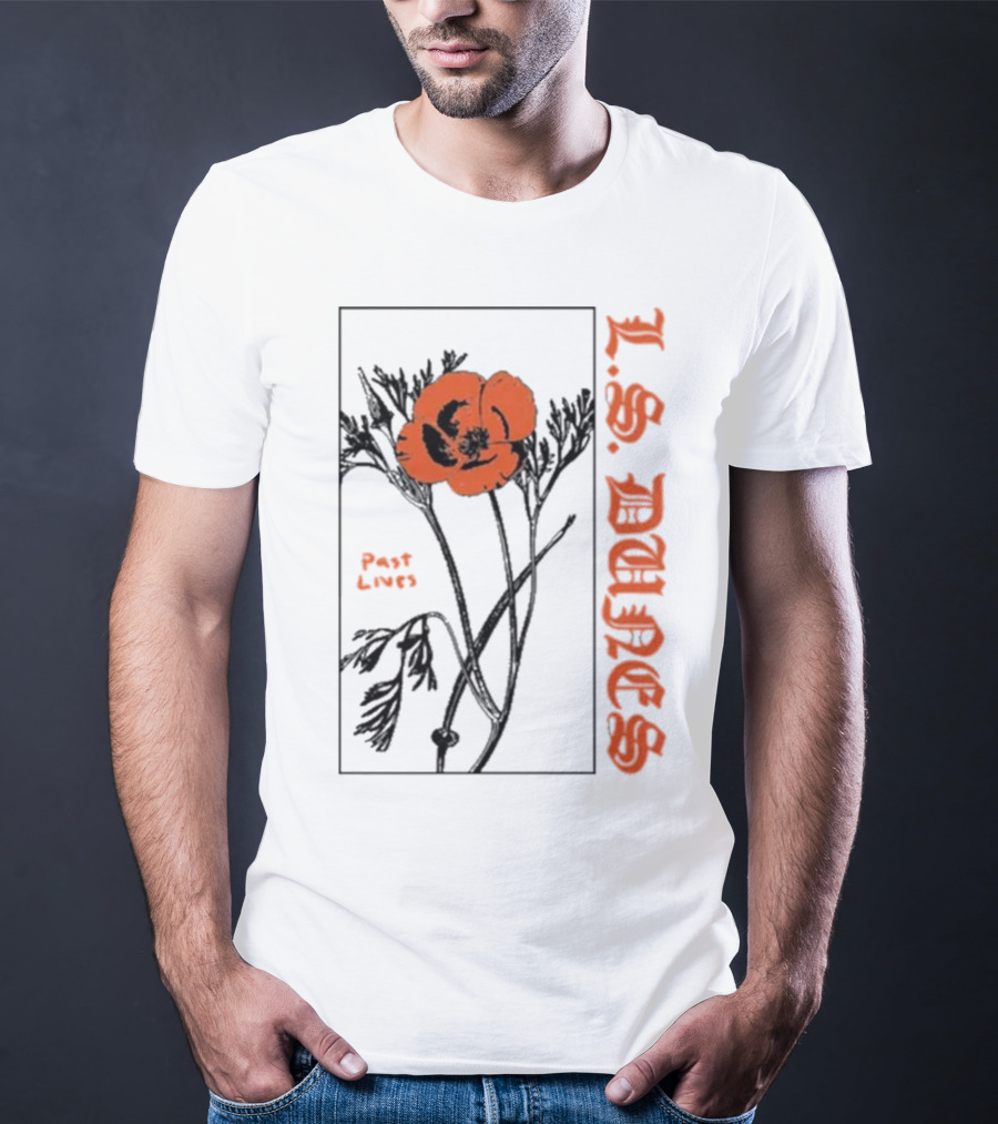 L.S. Dunes Past Lives Orange Flower T-Shirt