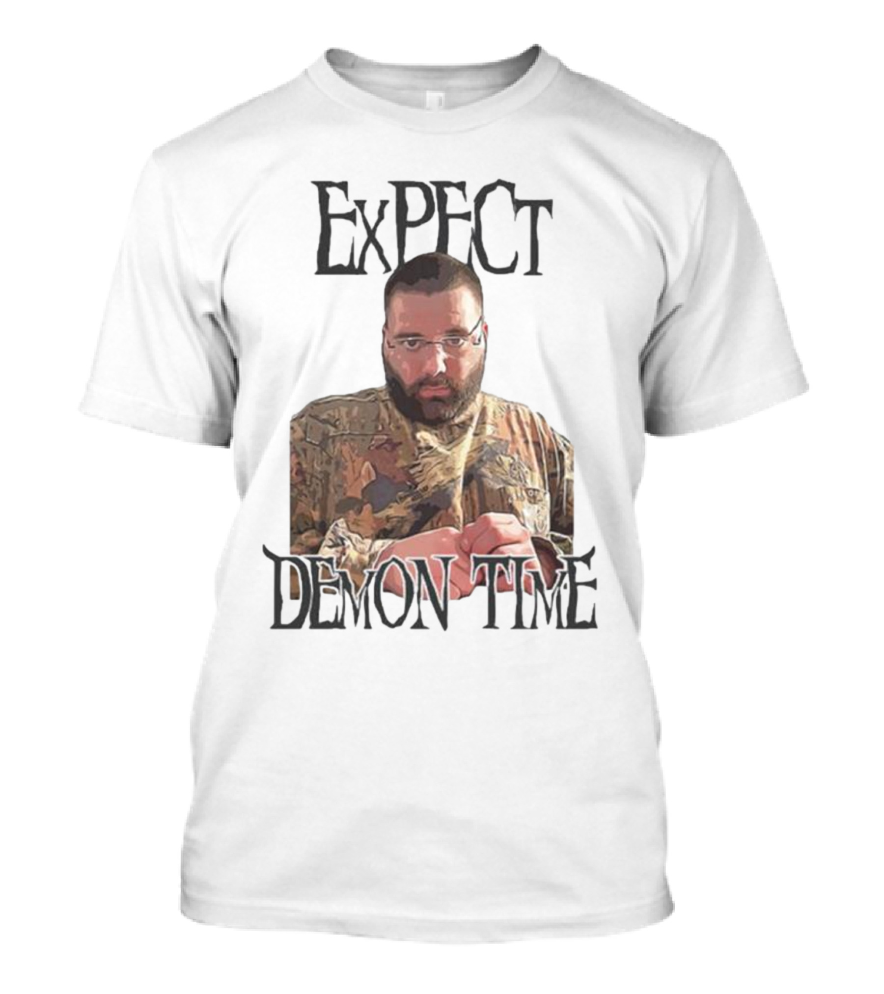 Expect Demon Time Clergy Camo T-Shirt