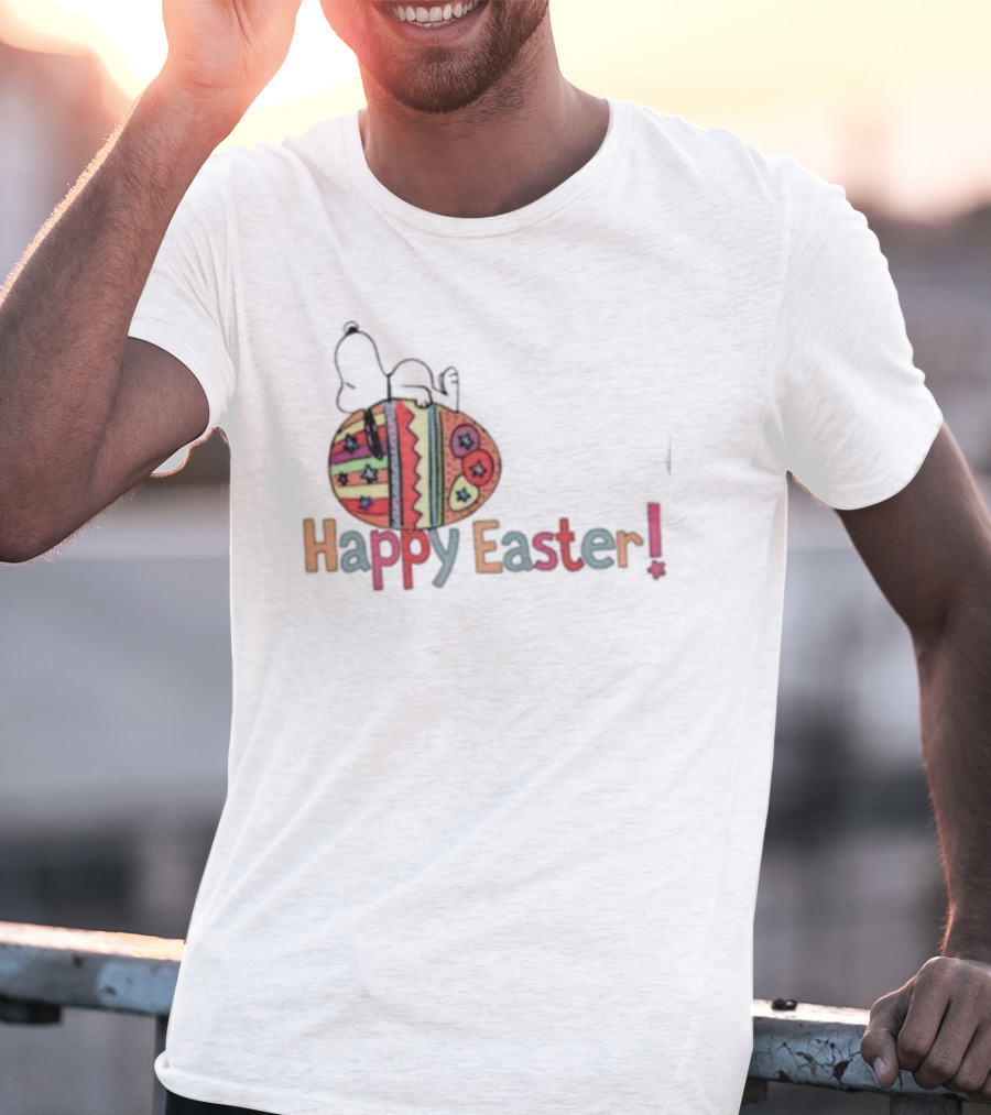 Snoopy Sleeping On Easter Egg Happy Easter T-Shirt