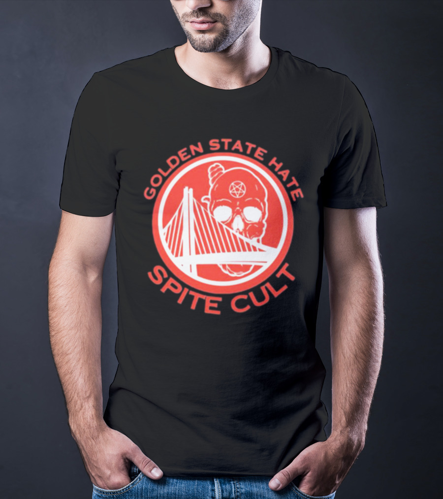 Golden State Hate Spite Cult Skull Bridge T-Shirt